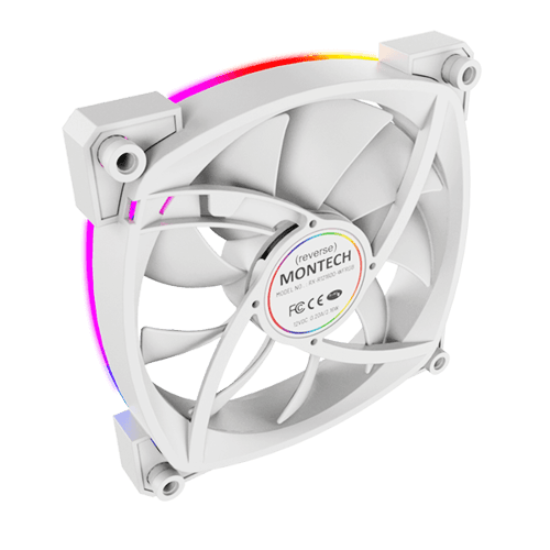 Montech RX120 PWM ARGB White Cabinet Fan (Single Pack)